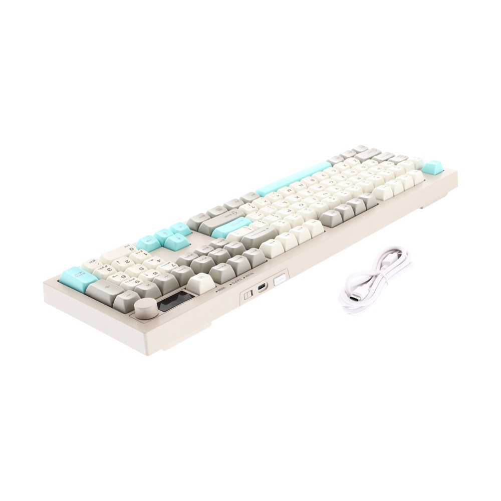KEYBOARD WIRELESS BLUETOOTH AULA S102 PRO 3IN1 GRAY (MEMBRANE SWITCH คีย์บอร์ด)