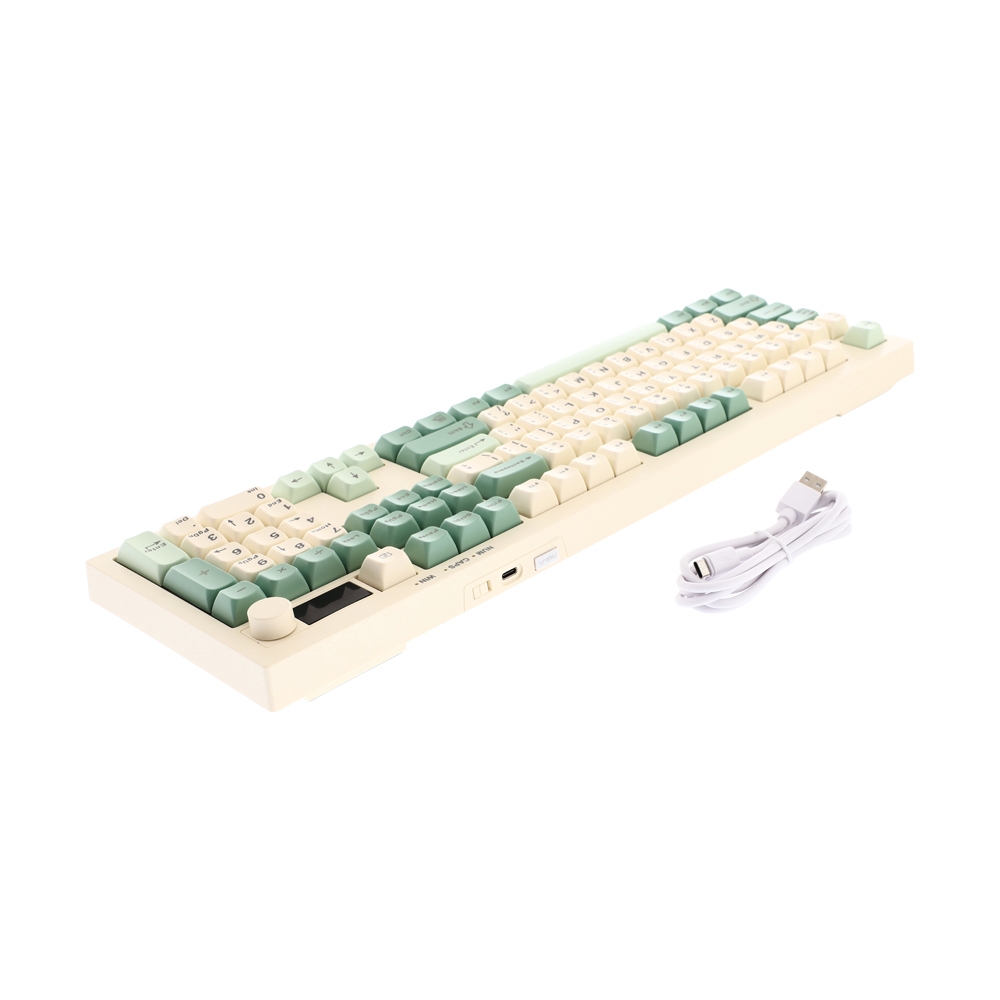 KEYBOARD WIRELESS BLUETOOTH AULA S102 PRO 3IN1 GREEN (MEMBRANE SWITCH คีย์บอร์ด)