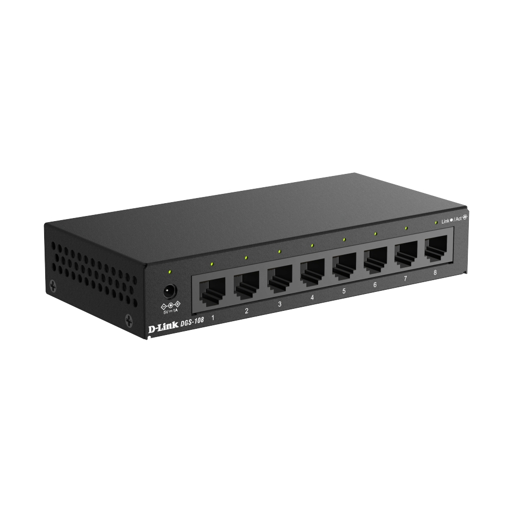 Gigabit Switching Hub 8 Port D-LINK DGS-108 V.F1 (5")