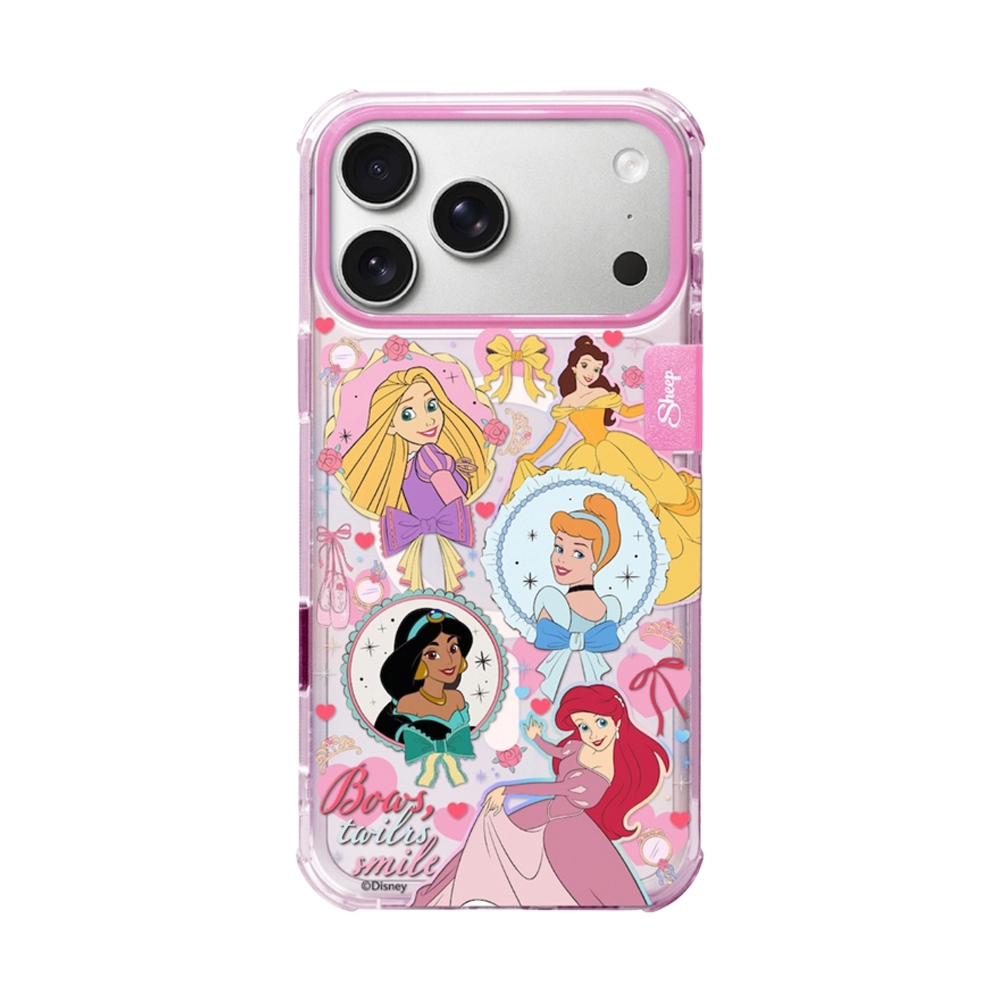 Case iPhone 18 Pro, 17 Pro Sheep Chromatic Canvas Princess Bows