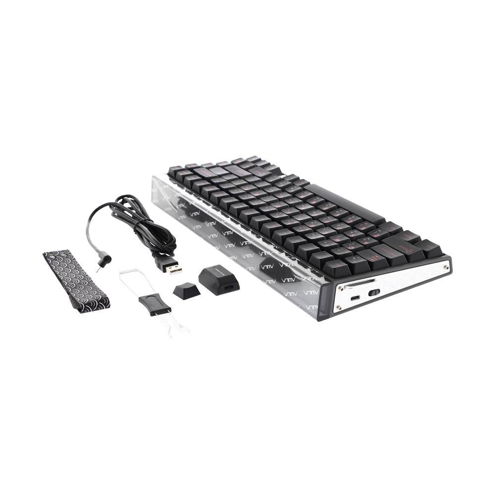 KEYBOARD WIRELESS BLUETOOTH AULA HERO75HE BLACK (WIND MAGNETIC SWITCH คีย์บอร์ด)