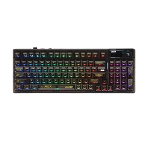 KEYBOARD WIRELESS BLUETOOTH AULA F98PRO V3 BLACK TRANSPARENT (CRYSTAL SWITCH คีย์บอร์ด)
