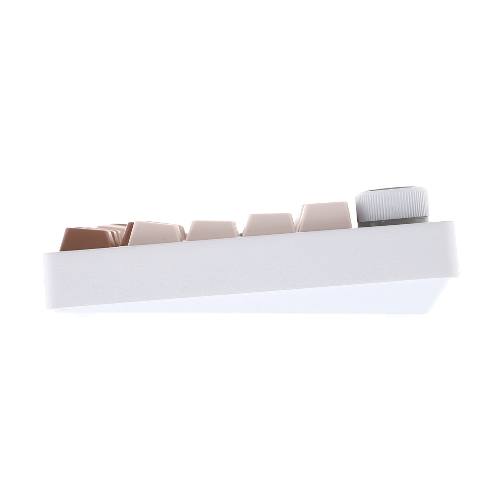 KEYBOARD WIRELESS BLUETOOTH AULA HI75C PRO WHITE/BROWN/LIGHT YELLOW (TURQUOISE SWITCH คีย์บอร์ด)