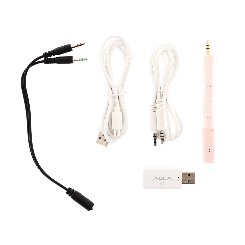 HEADSET WIRELESSL AULA G7 PINK (BLUETOOTH)