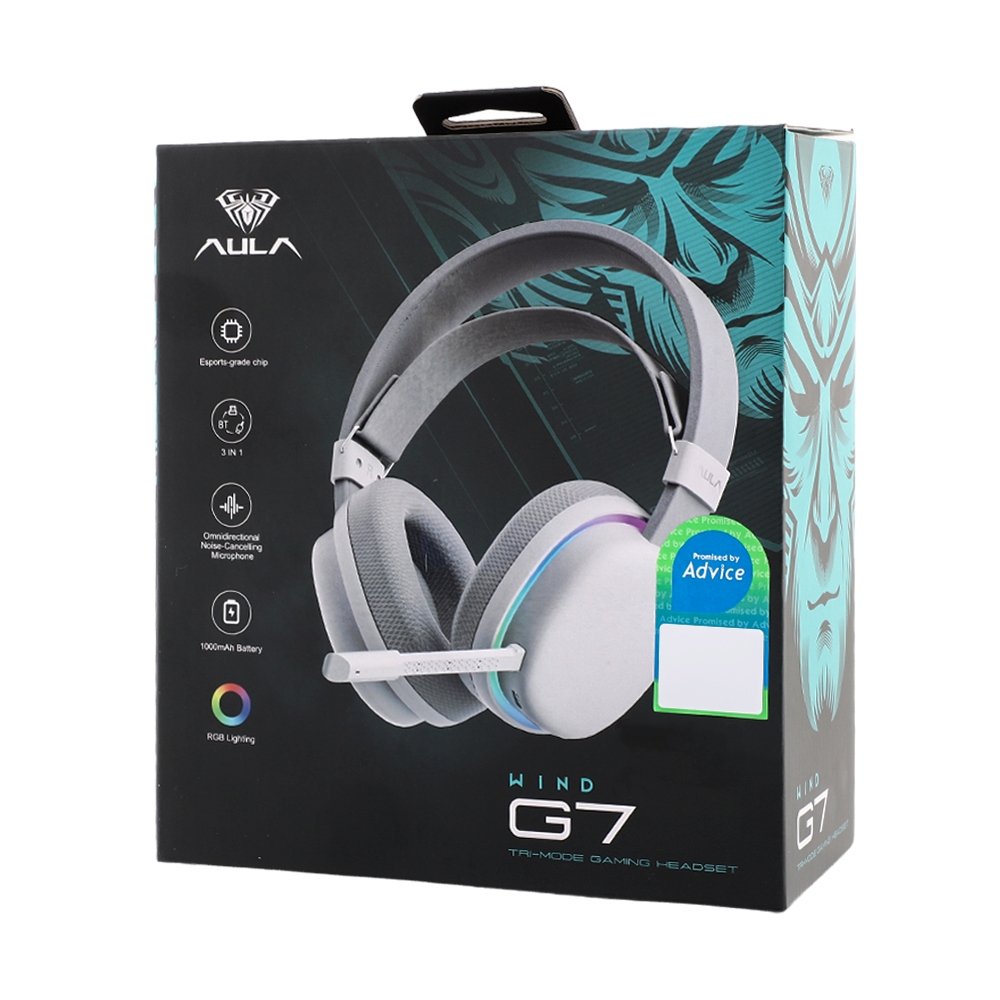 HEADSET WIRELESSL AULA G7 PINK (BLUETOOTH)