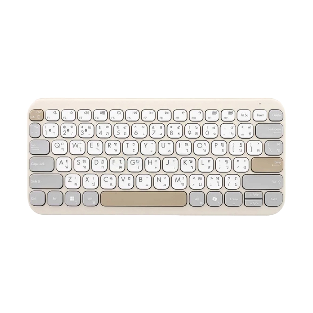KEYBOARD WIRELESS ASUS MARSHMALLOW KW100 OAT MILK (BLUETOOTH)