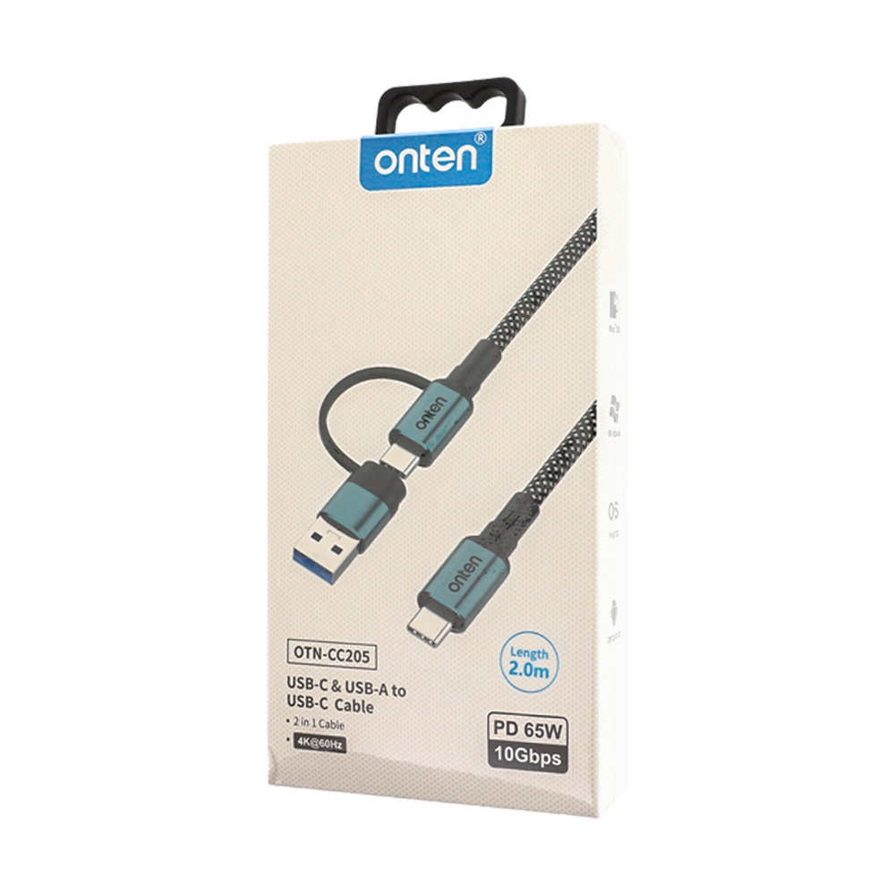 Cable Type-C TO Type-C (2M) ONTEN CC205