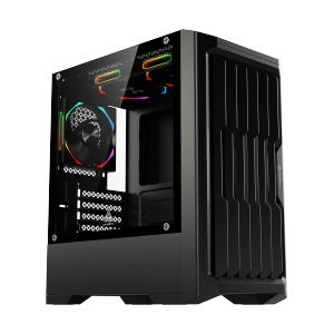 mATX CASE (NP) TSUNAMI ADVENTURE ISCAR TEMPERED GLASS GAMING 1267 BLACK *3
