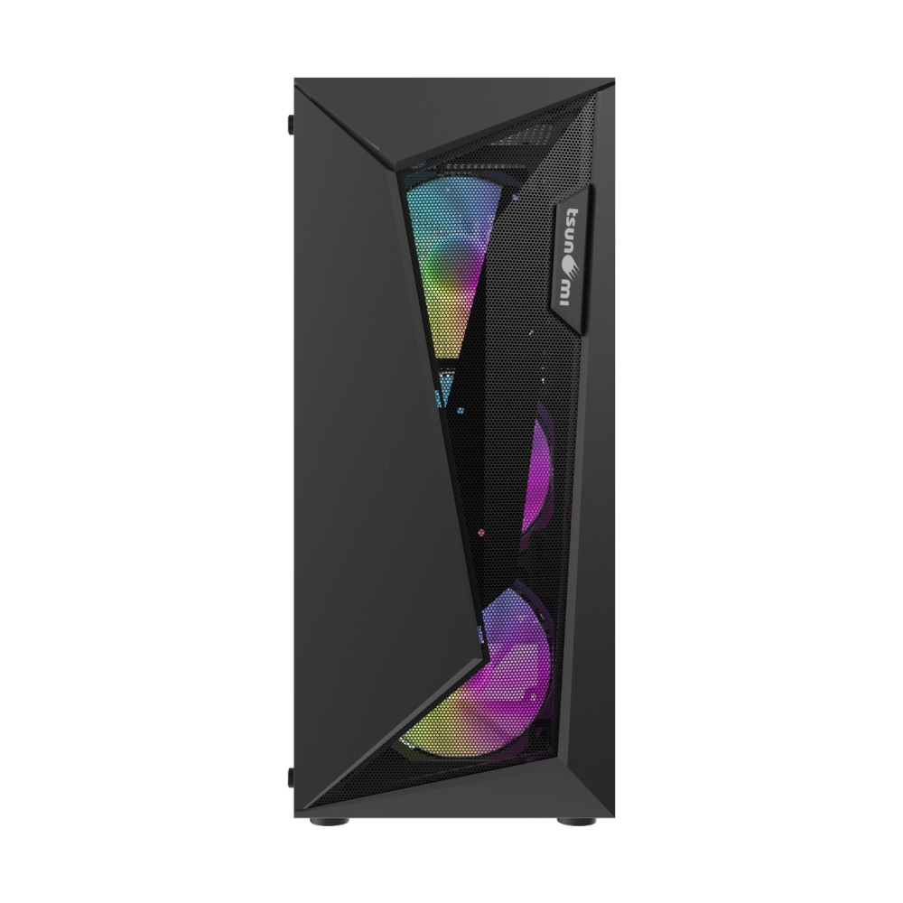 mATX CASE (NP) TSUNAMI ADVENTURE ARIOTK TEMPERED GLASS M-ATX GAMING1267 BLACK*3