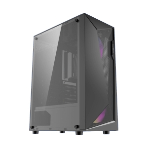 mATX CASE (NP) TSUNAMI ADVENTURE ARIOTK TEMPERED GLASS M-ATX GAMING1267 BLACK*3