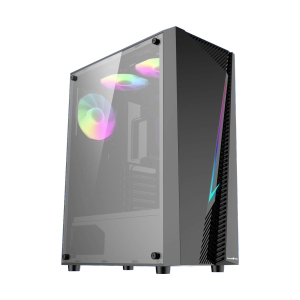 mATX CASE (NP) TSUNAMI ADVENTURE SCARIO TEMPERED GLASS M-ATX GAMING1267 BLACK*3