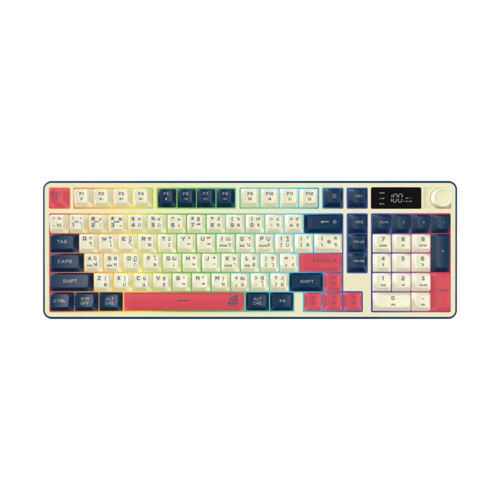 KEYBOARD WIRELESS BLUETOOTH SIGNO 736WB EXXONOS (RUBBER DOME SWITCH คีย์บอร์ด)