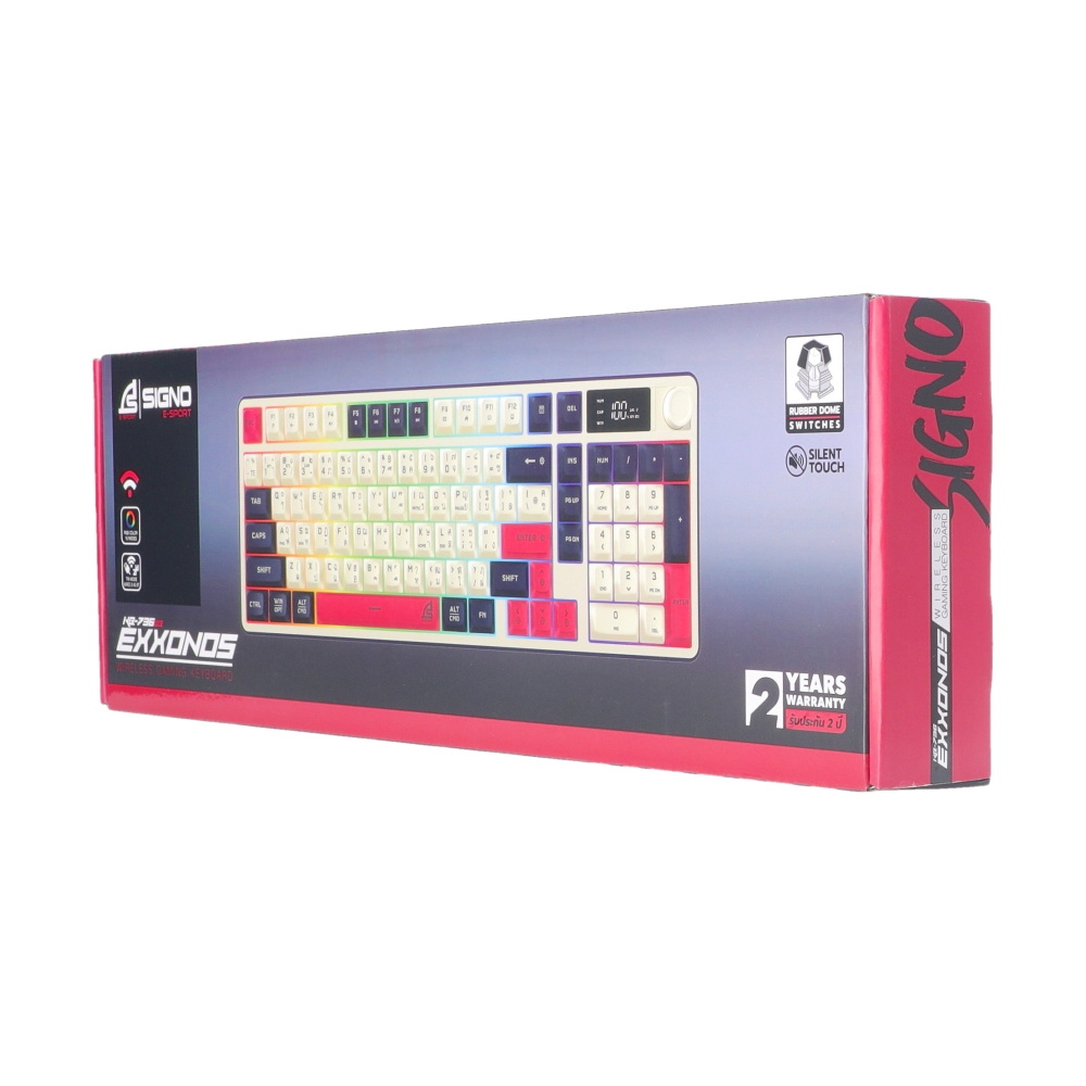 KEYBOARD WIRELESS BLUETOOTH SIGNO 736WB EXXONOS (RUBBER DOME  SWITCH คีย์บอร์ด)