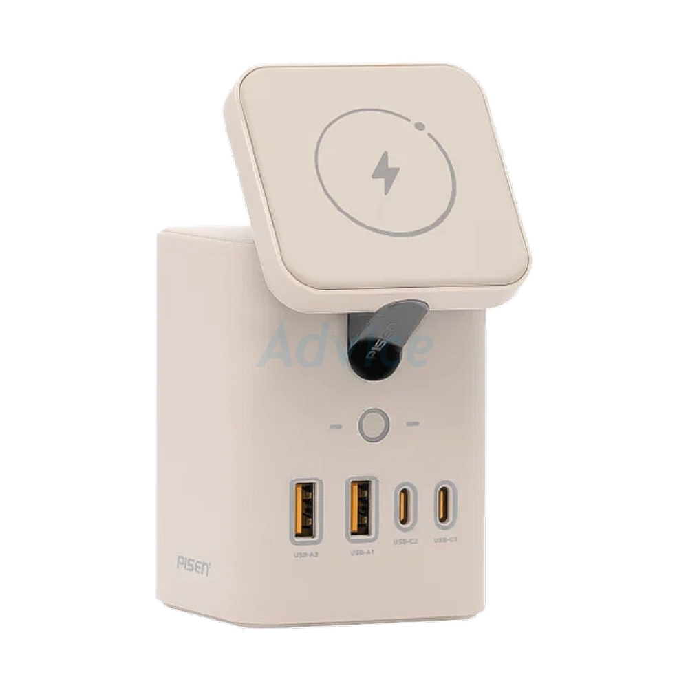 PISEN 65W GaN Desktop MagStation Charger 6-in-1 MagSafe