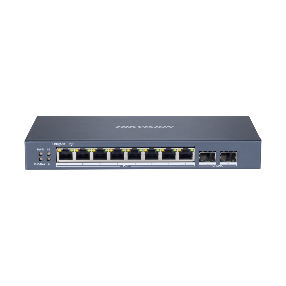 Gigabit Switching Hub 8 Port HIKVISION DS-3E1510P-SI-8P2F (8,8 POE,+2 SFP)