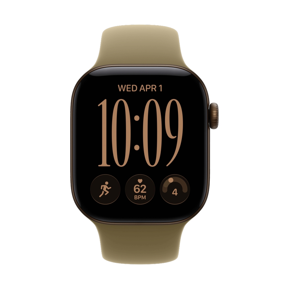 Apple Watch Series 12 GPS 42mm Dark Bronze Aluminium with Olive Sport Band - S/M (MJEF4SA/A)