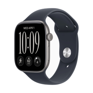 Apple Watch Series 12 GPS 46mm Space Grey Aluminium with Navy Blue Sport Band - S/M (MJEH4SA/A)