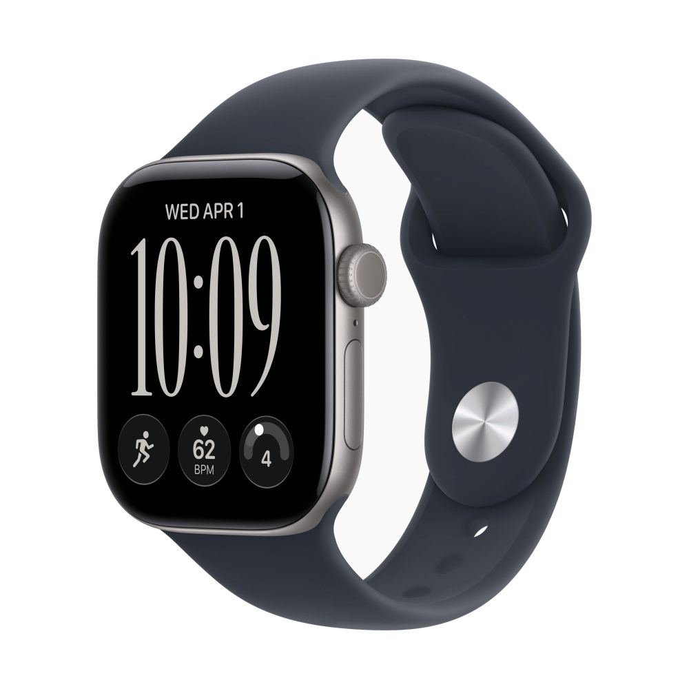 Apple Watch Series 12 GPS + Cellular 42mm Space Grey Aluminium with Navy Blue Sport Band - S/M (MJFX4SA/A)