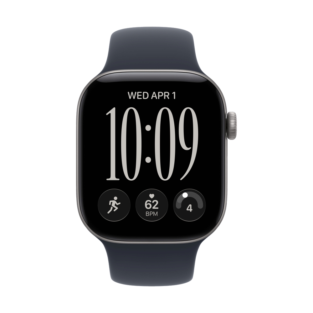 Apple Watch Series 12 GPS + Cellular 42mm Space Grey Aluminium with Navy Blue Sport Band - S/M (MJFX4SA/A)