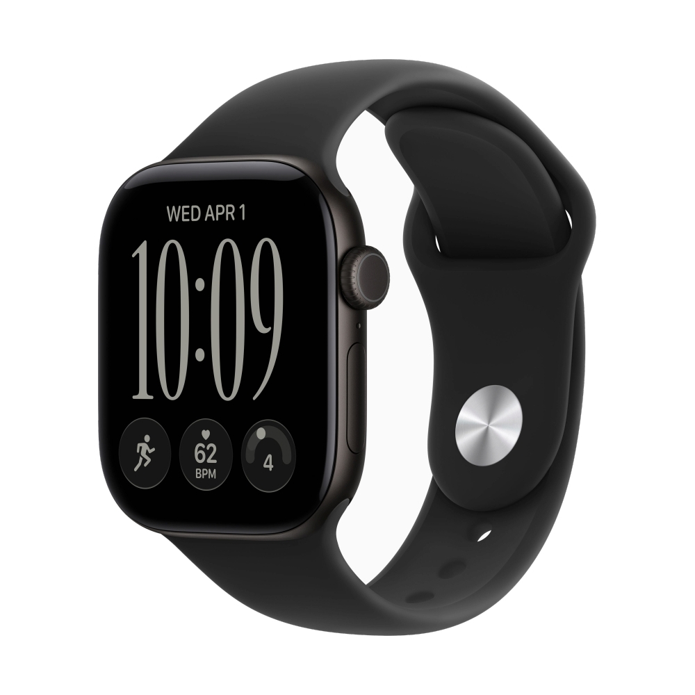 Apple Watch Series 12 GPS + Cellular 42mm Black Aluminium with Black Blue Sport Band- S/M (MJG04SA/A)