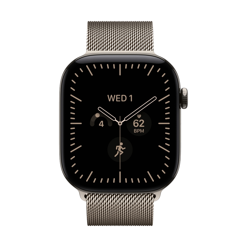 Apple Watch Series 12 GPS + Cellular 46mm Natural Titanium with Natural Milanese Loop - S/M (MJGP4SA/A)