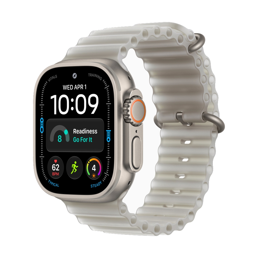 Apple Watch Ultra 4 GPS + Cellular 49mm Natural Titanium with Translucent Grey Ocean Band (MJAD4SA/A)