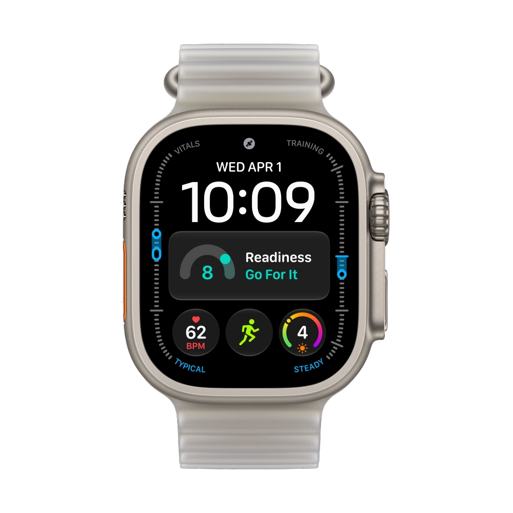 Apple Watch Ultra 4 GPS + Cellular 49mm Natural Titanium with Translucent Grey Ocean Band (MJAD4SA/A)