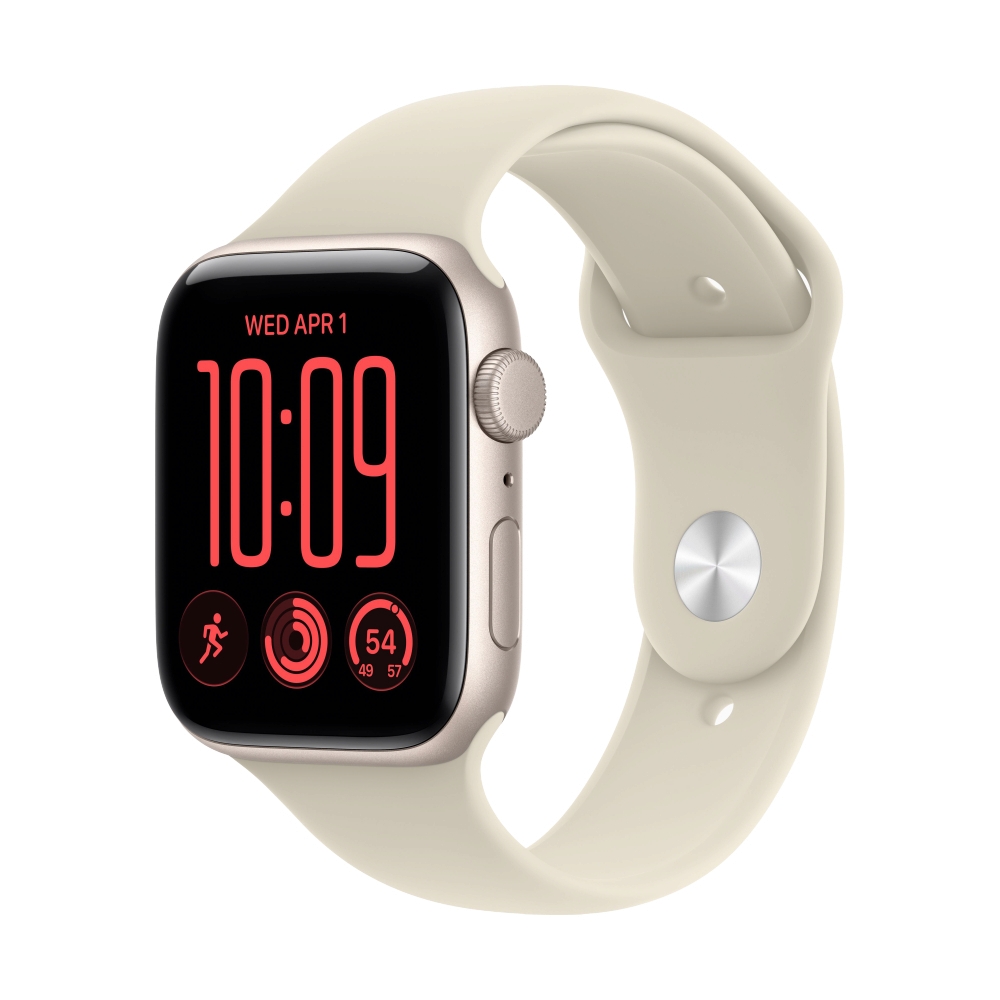 Apple Watch SE 3 GPS + Cellular 44mm Starlight Aluminium with Sand Sport Band-S/M (MJLL4SA/A)