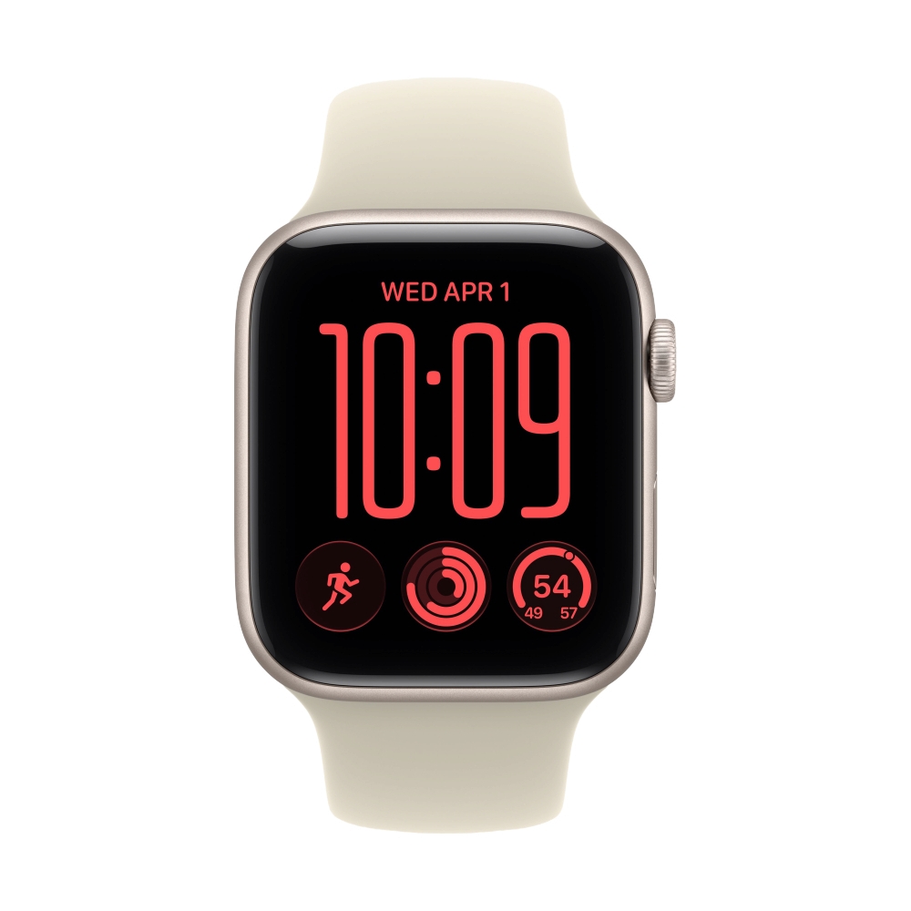 Apple Watch SE 3 GPS + Cellular 44mm Starlight Aluminium with Sand Sport Band-M/L (MJLN4SA/A)