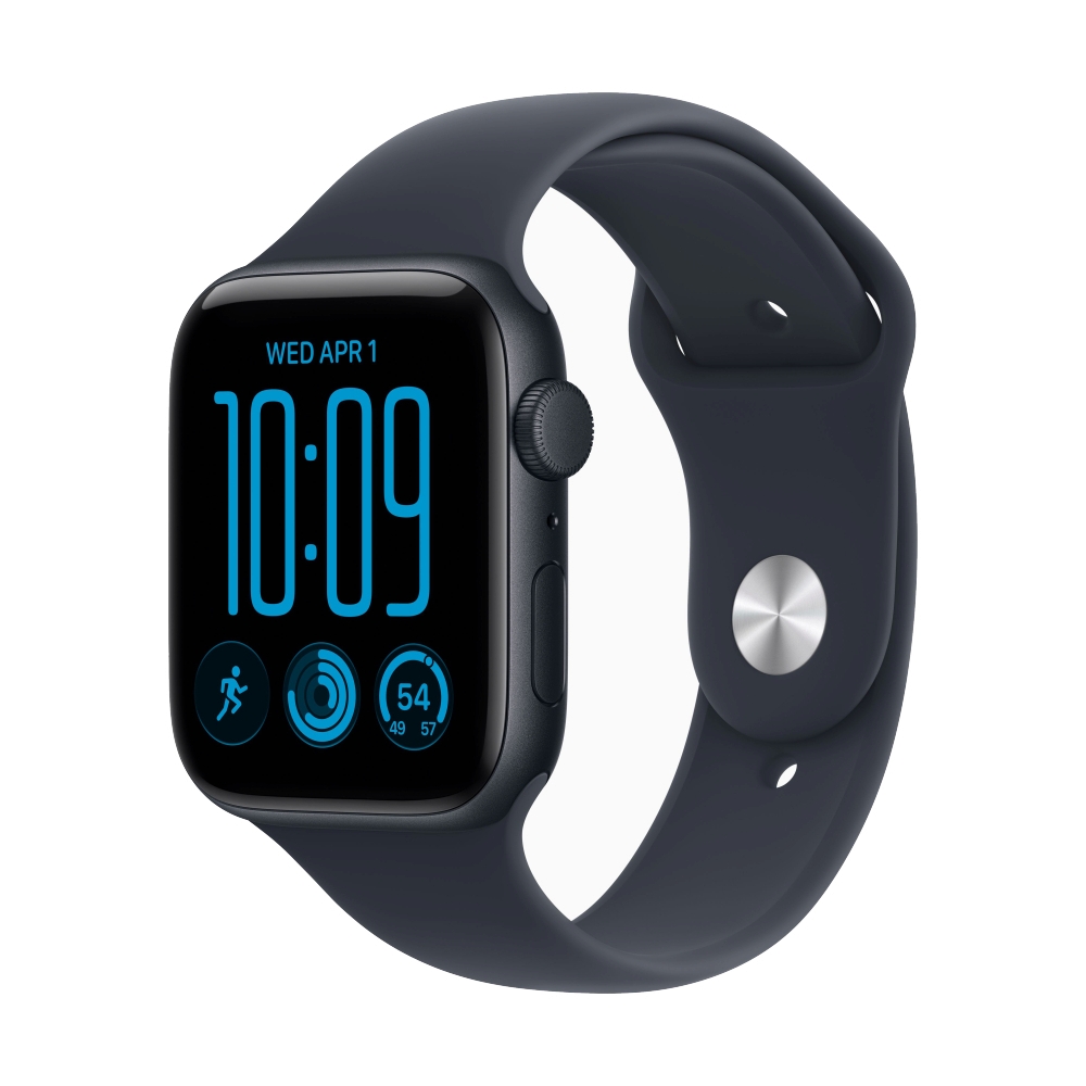 Apple Watch SE 3 GPS + Cellular 44mm Midnight Aluminium with Navy Blue Sport Band-S/M (MJLQ4SA/A)