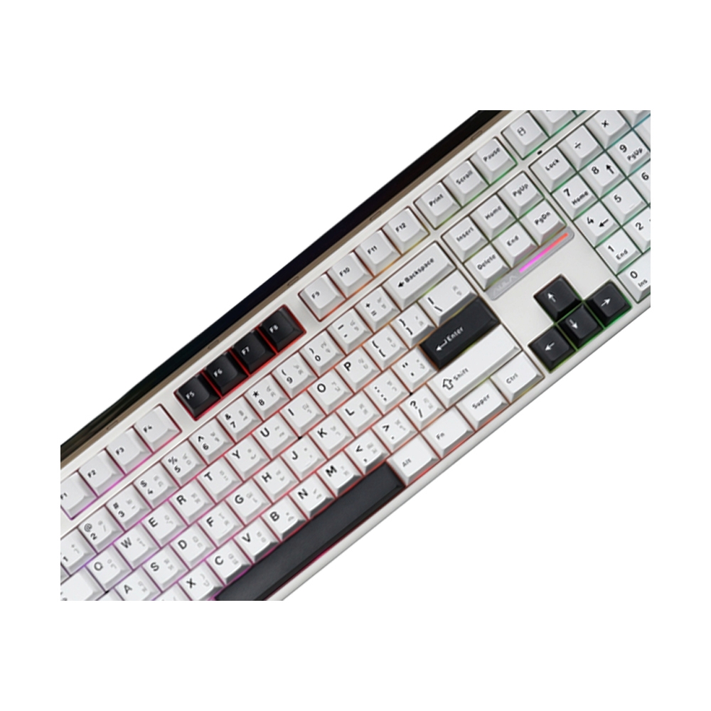 KEYBOARD WIRELESS BLUETOOTH AULA H108 WHITE (LIGTH SILENCE SWITCH คีย์บอร์ด)