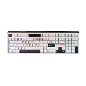 KEYBOARD WIRELESS BLUETOOTH AULA H108 WHITE (LIGTH SILENCE SWITCH คีย์บอร์ด)