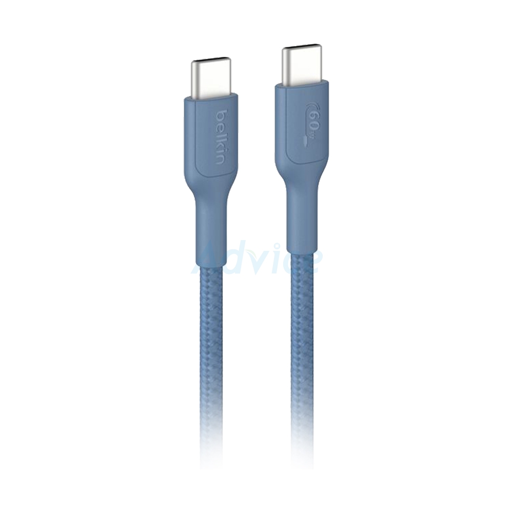BELKIN สายชาร์จ Type-C To Type-C 60W 2M Blue (CAB024fq2MBL)