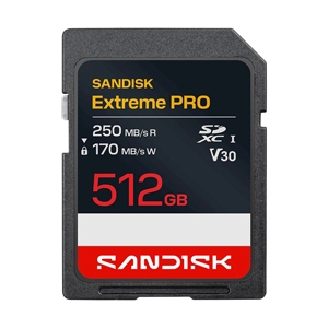 SD Card 512GB SANDISK Extreme Pro SDSDXXJ-512G-GSCIN (250MB/s)