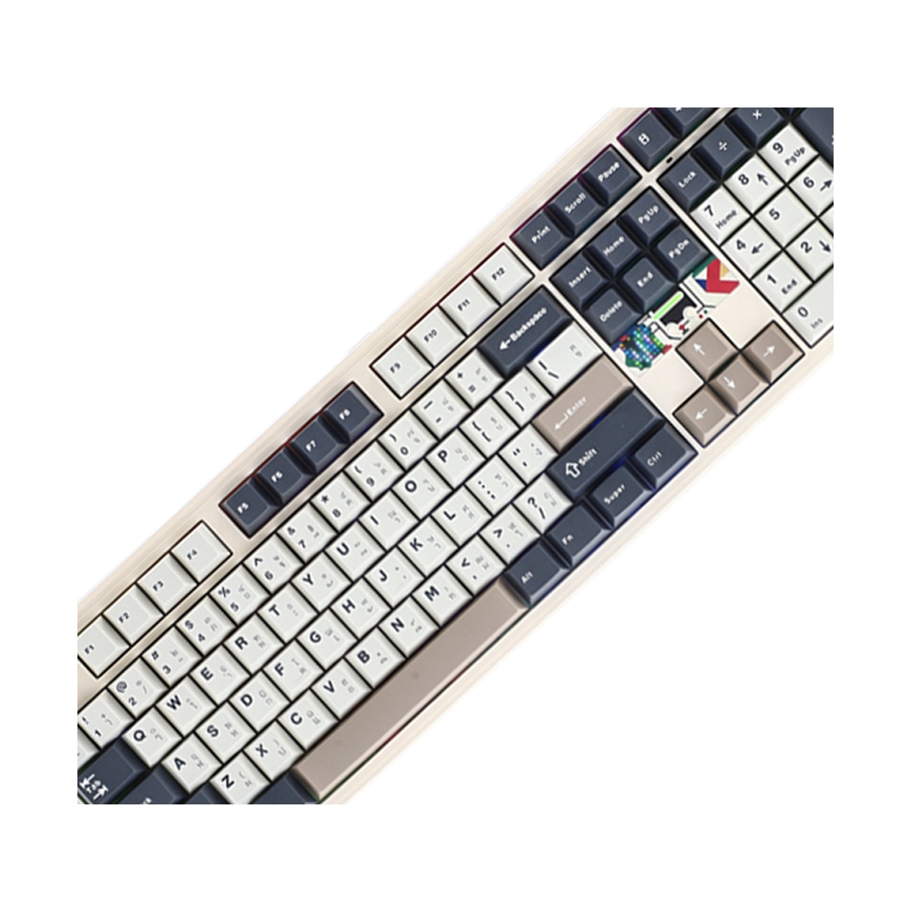 KEYBOARD WIRELESS BLUETOOTH AULA F108PRO V2 BEIGE/COFFEE/DARK GRAY (PANDA SWITCH คีย์บอร์ด)