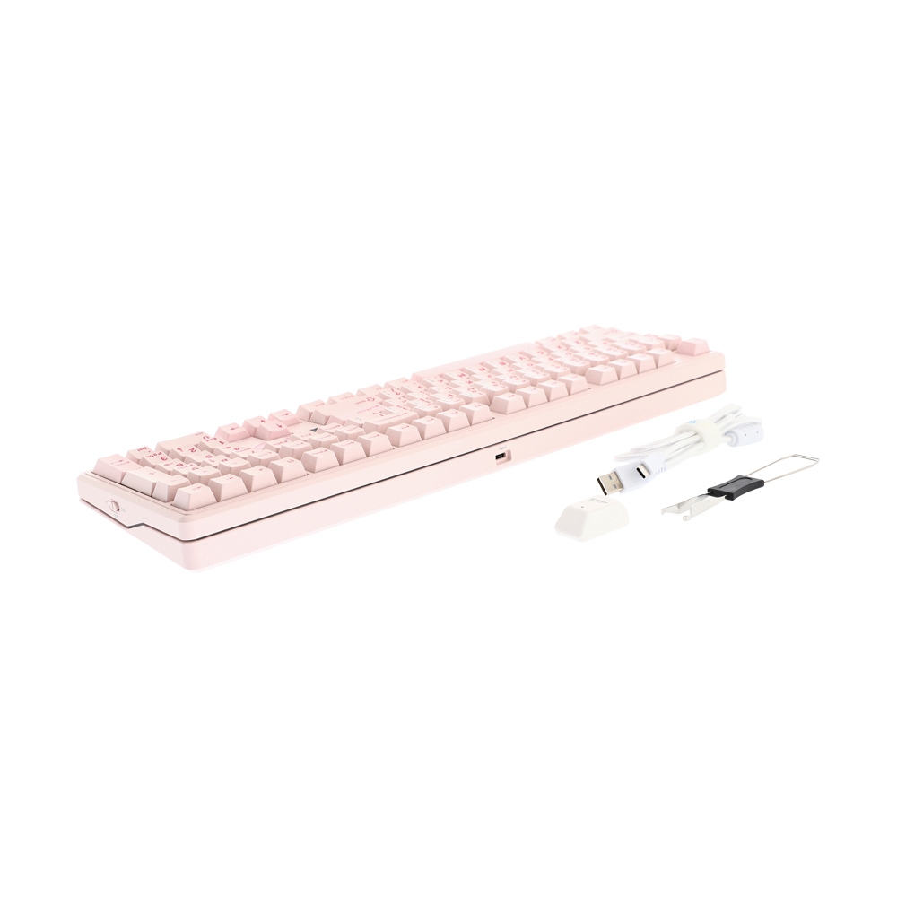 KEYBOARD WIRELESS BLUETOOTH AULA F108PRO V2 PINK (STRAWBERRY MINT SWITCH คีย์บอร์ด)