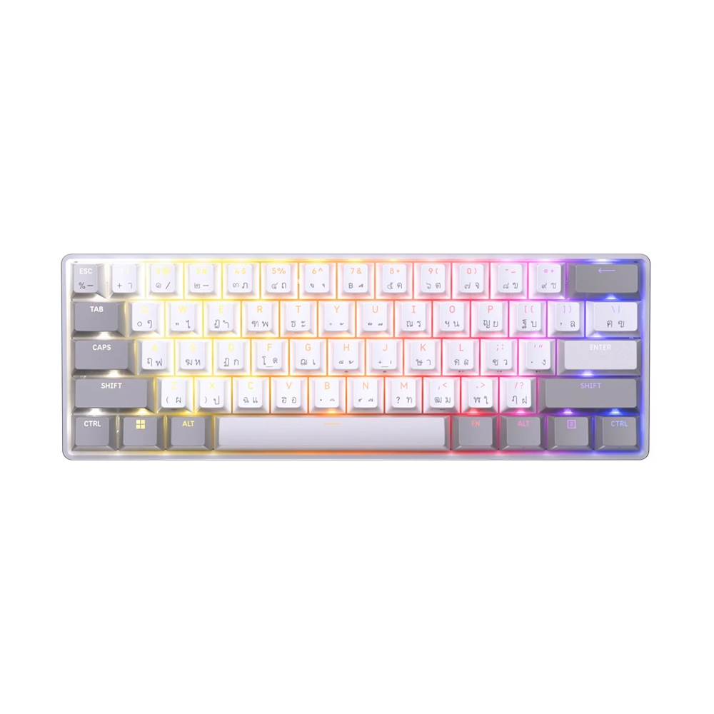 KEYBOARD WIRELESS CORSAIR CLIPPER PRO MINI 60 WHITE (MGX HYPERDRIVE CORE MAGNETIC SWITCH คีย์บอร์ด)
