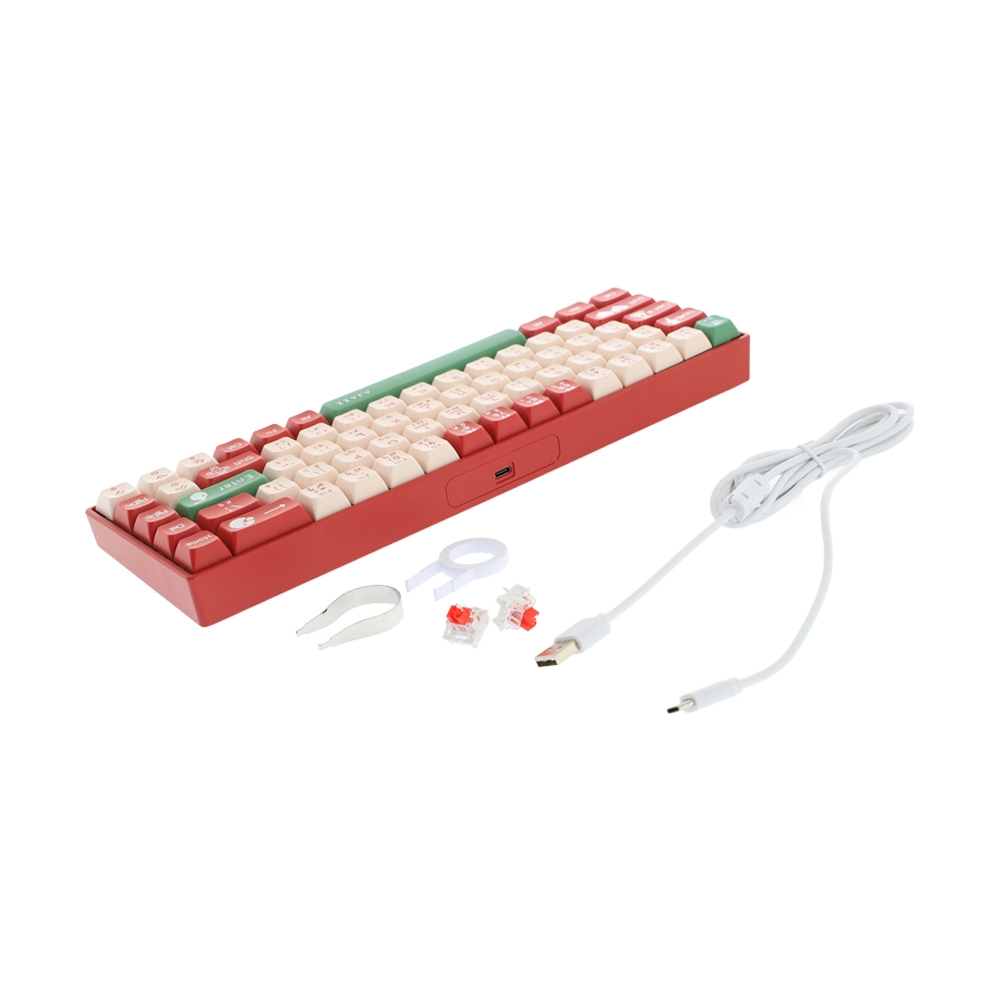 KEYBOARD AJAZZ AK680V2 RG-R RED (คีย์บอร์ด)