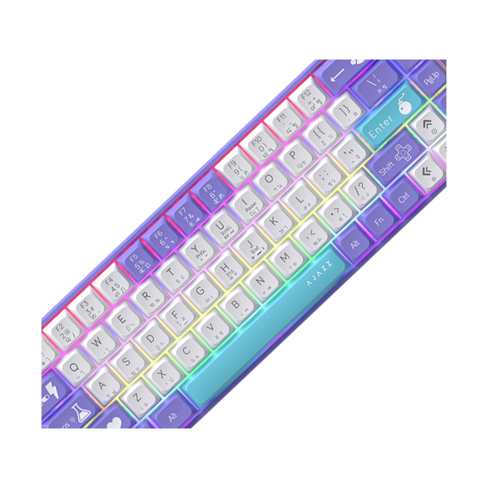 KEYBOARD AJAZZ AK680V2 PG-R PURPLE (คีย์บอร์ด)