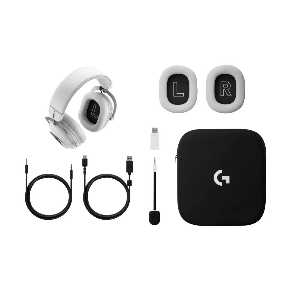 HEADSET WIRELESS BLUETOOTH LOGITECH PRO X 3 LIGHTSPEED WHITE