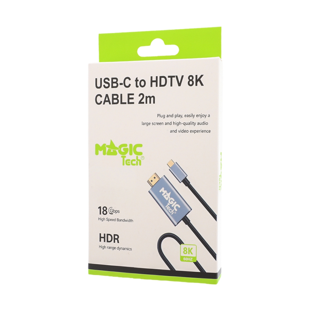 Cable Type-C TO HDMI (2M) MAGICTECH  8K60Hz