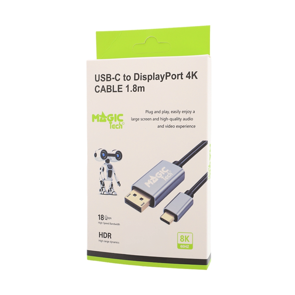 Cable Type-C TO DisplayPort (1.8M) MAGICTECH 8K60Hz
