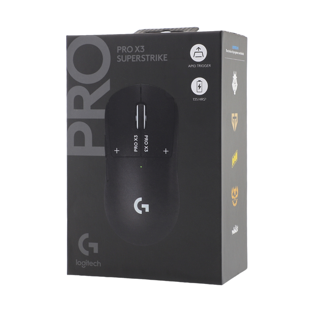 MOUSE WIRELESS LOGITECH PRO X3 SUPERSTRIKE MIDNIGHT BLACK (เมาส์ไร้สาย)