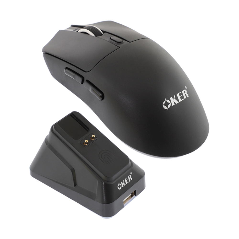 MOUSE WIRELESS BLUETOOTH OKER X18PRO BLACK (เมาส์ไร้สาย+แท่นชาร์จ)
