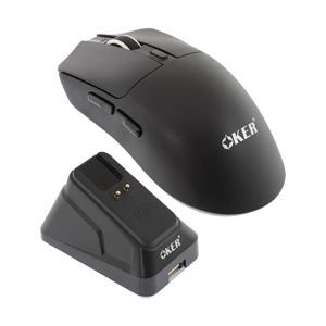 MOUSE WIRELESS BLUETOOTH OKER X18PRO BLACK (เมาส์ไร้สาย+แท่นชาร์จ)