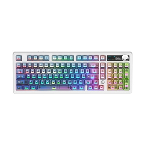 KEYBOARD WIRELESS BLUETOOTH AJAZZ AK980 V2 PRO BLUE PURPLE PINK ORANGE (LICHEE SWITCH คีย์บอร์ด)