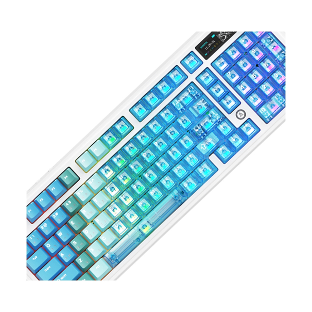 KEYBOARD WIRELESS BLUETOOTH AJAZZ AK980 V2 PRO BLUE (LICHEE SWITCH คีย์บอร์ด)