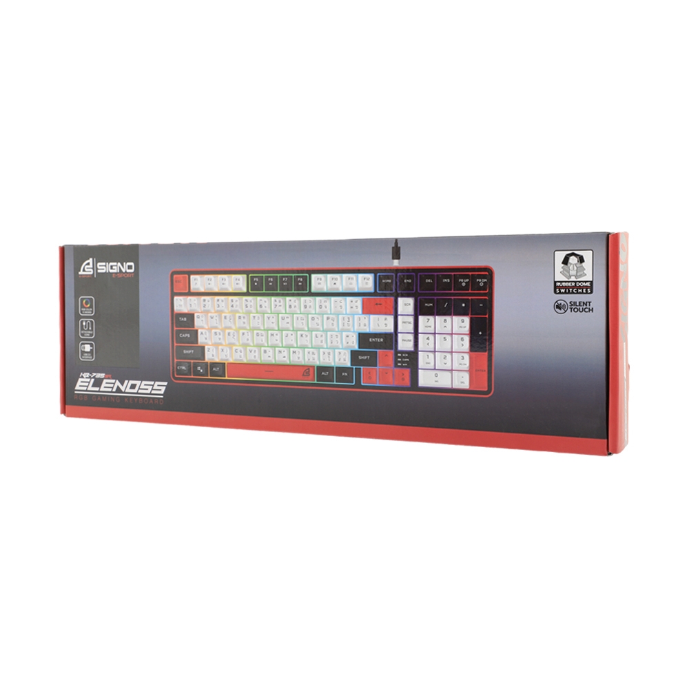 KEYBOARD SIGNO KB735BR ELENOSS BLACK RED (RUBBER DOME SWITCH คีย์บอร์ด)
