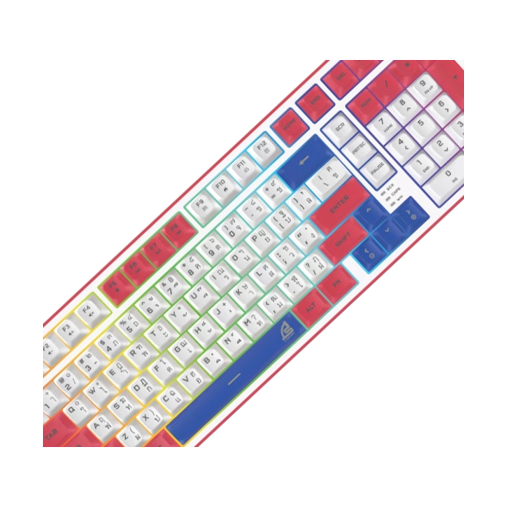 KEYBOARD SIGNO KB735WR ELENOSS WHITE RED (RUBBER DOME SWITCH คีย์บอร์ด)