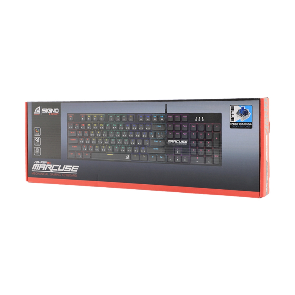 KEYBOARD KB727BK MARCUSE BLACK (BLUE SWITCH คีย์บอร์ด)